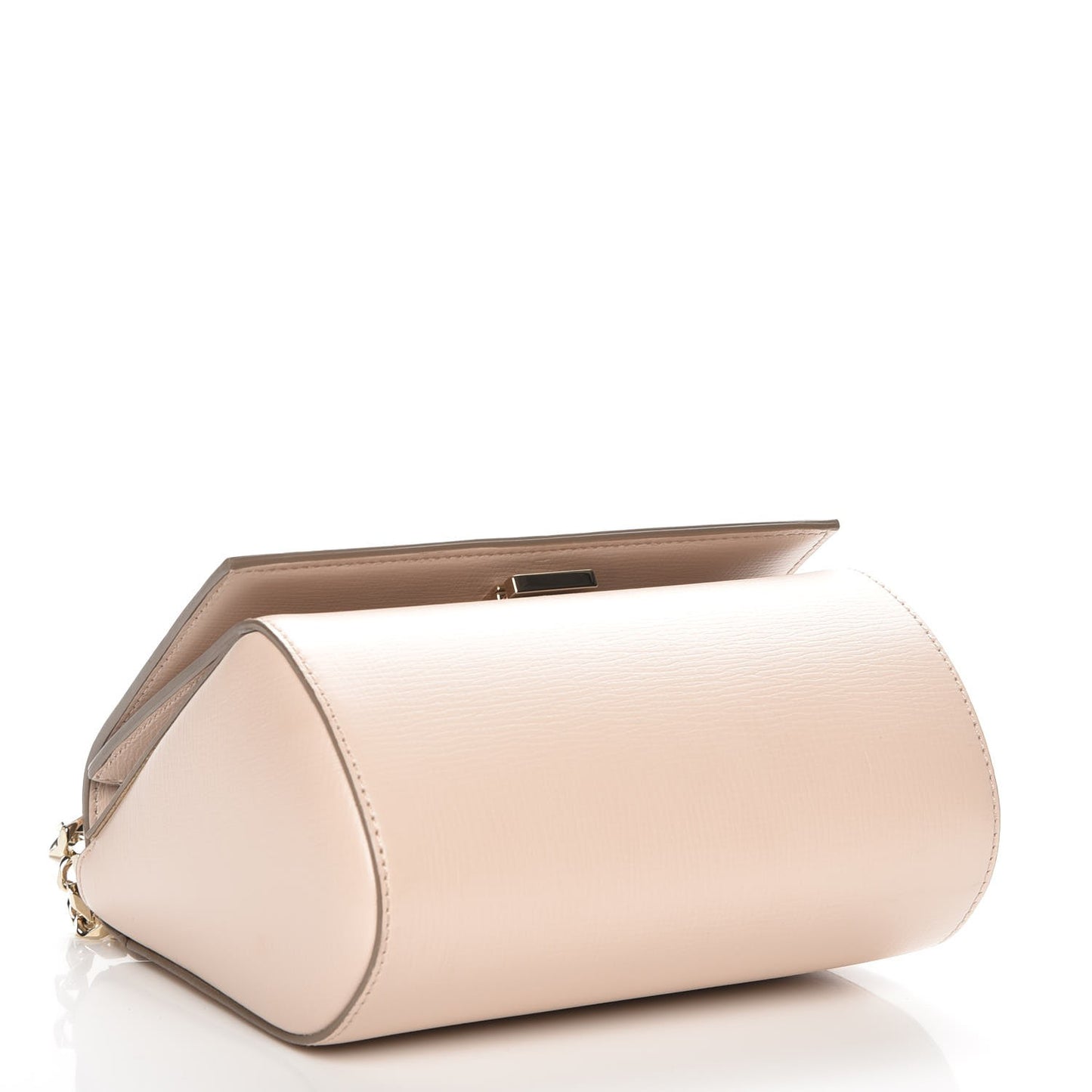 Textured Calfskin Mini Pandora Box Chain Crossbody Bag Powder Pink