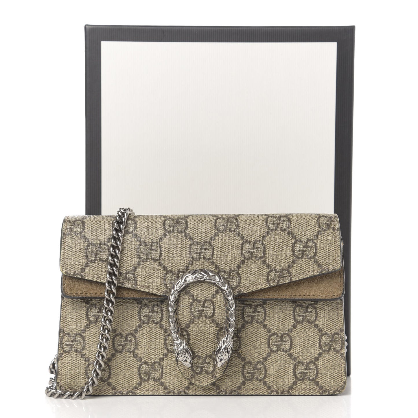 GG Supreme Monogram Super Mini Dionysus Shoulder Bag Taupe