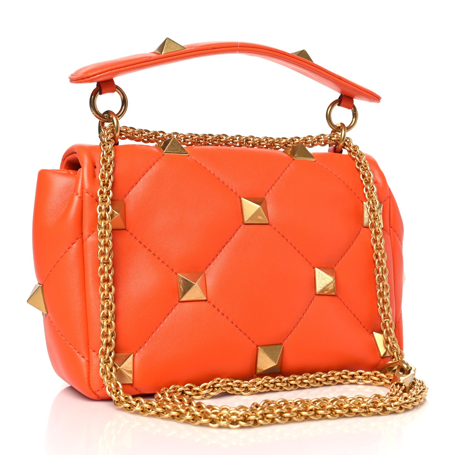 Valentino Garavani Nappa Medium Roman Stud Shoulder Bag Titian 3 of 8