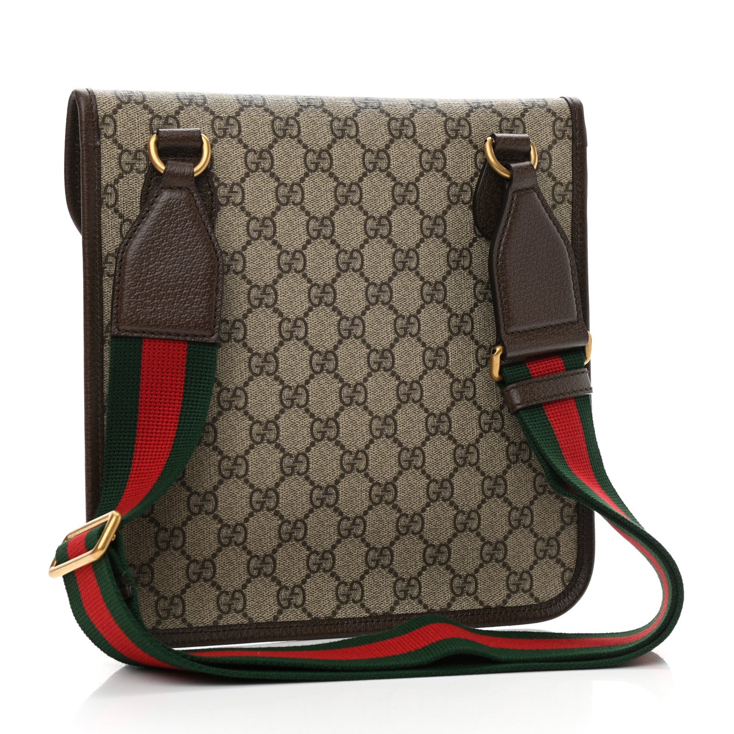 GG Supreme Monogram Web Medium Neo Vintage Flap Messenger Bag Beige New Acero
