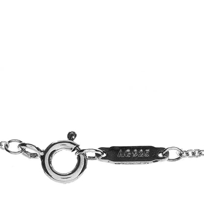 Tiffany Sterling Silver Diamond Small Daisy Key Pendant Necklace 7 of 9