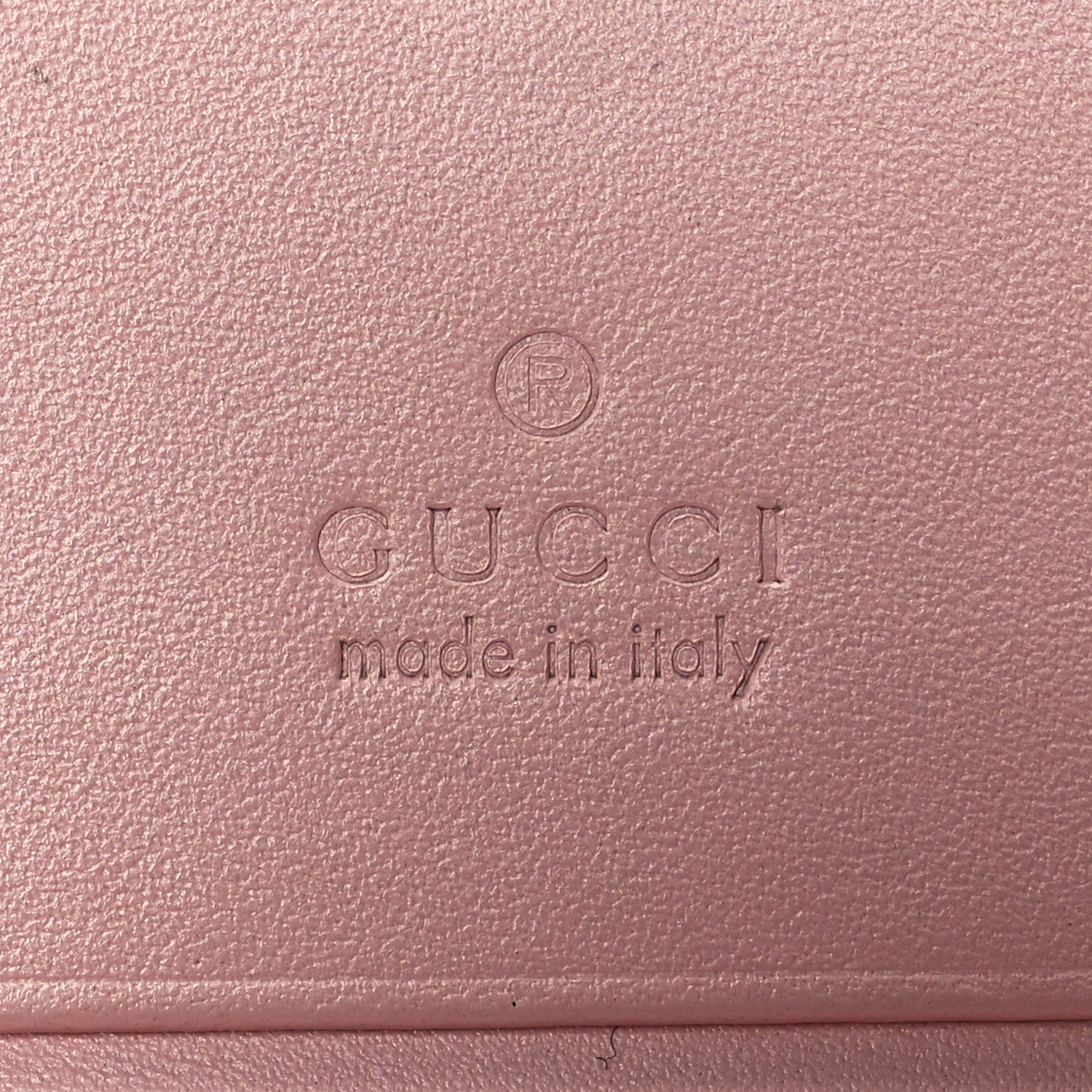 Gucci Guccissima Signature Crystal Cat Card Case Wallet Light Candy Pink 7 of 15