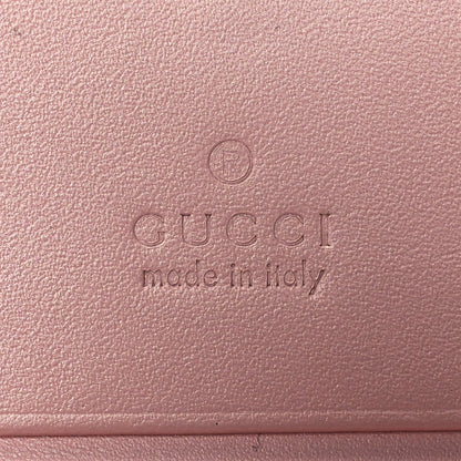 Gucci Guccissima Signature Crystal Cat Card Case Wallet Light Candy Pink 7 of 15