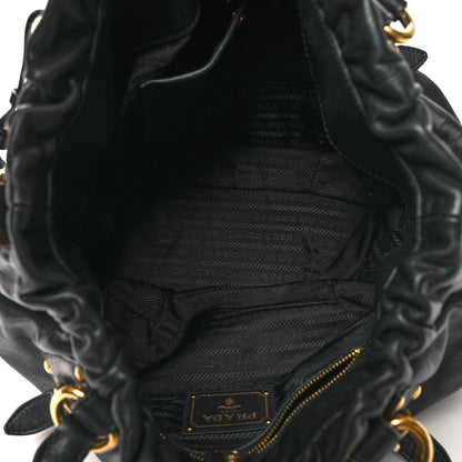 Prada Vitello Soft Calfskin Shopping Satchel Black 5 of 9