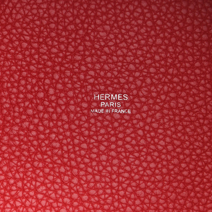 Hermes Taurillon Clemence Picotin Lock 18 PM Rouge Casaque 6 of 9