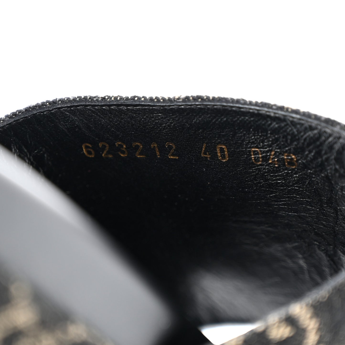 Jacquard Black Denim GG Monogram Angelina Platform 55mm Slide Sandals 40 Black Ivory