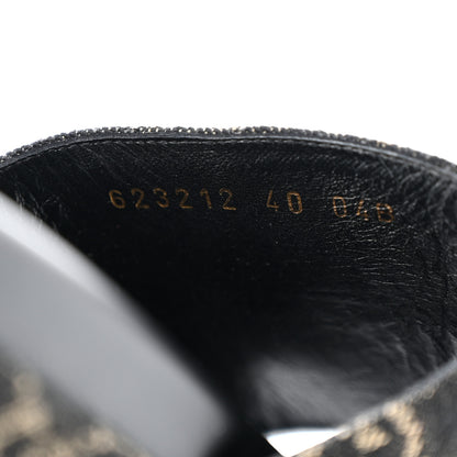 Gucci Jacquard Black Denim GG Monogram Angelina Platform 55mm Slide Sandals 40 Black Ivory 7 of 9