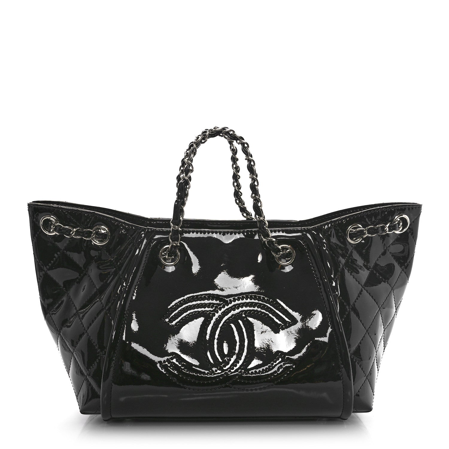 Chanel Vinyl Small Lipstick Tote Black 1 of 10