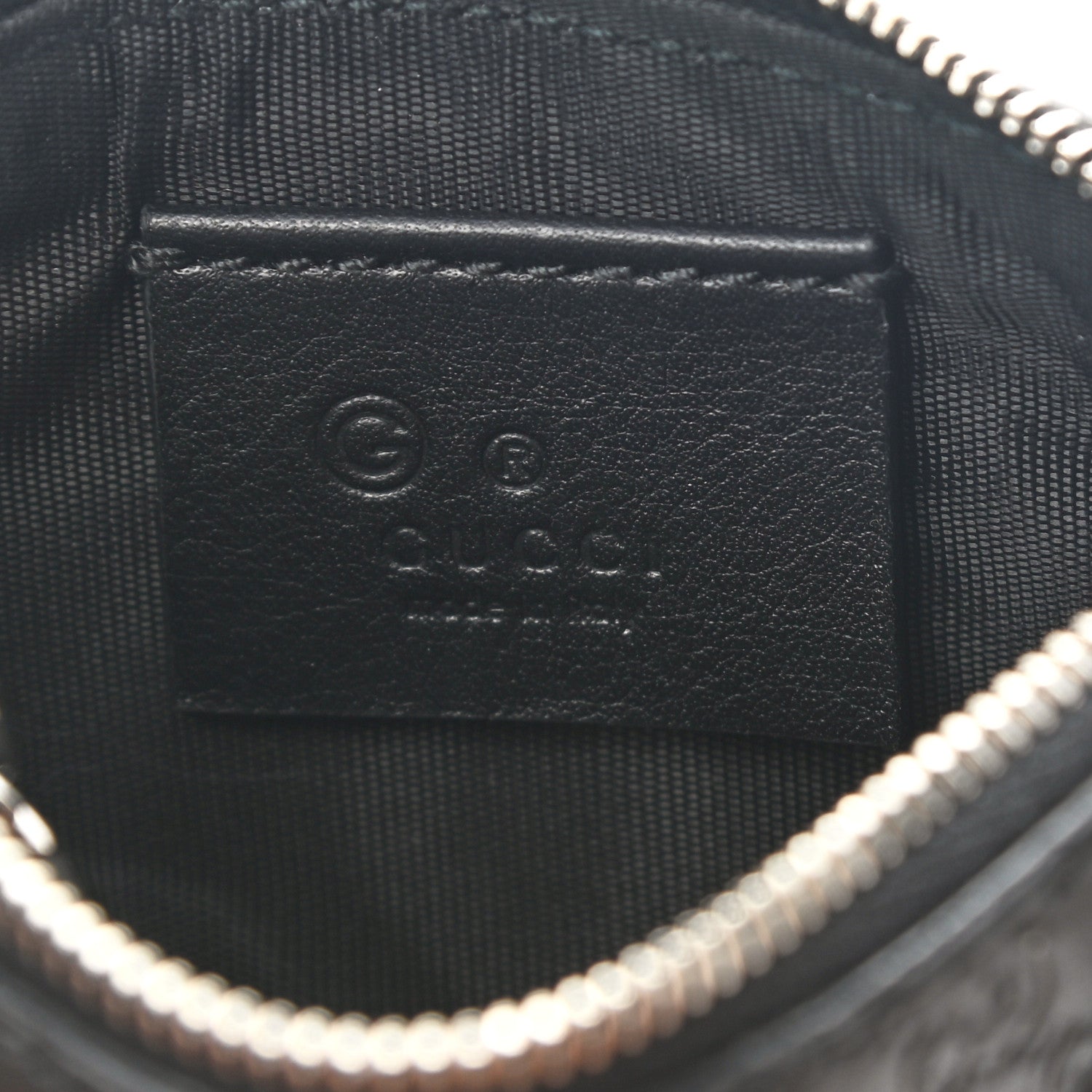 Gucci Microguccissima Key Ring Coin Case Black 6 of 8