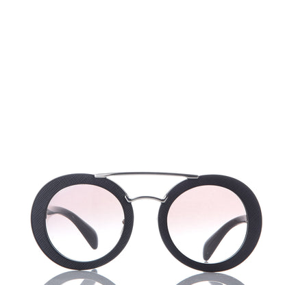 Prada Round Sunglasses SPR 15S Black 2 of 8