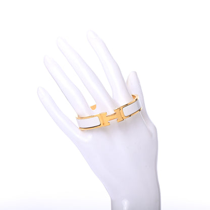 Hermes Enamel Narrow Clic Clac H Bracelet PM White 2 of 4