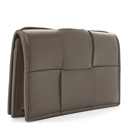 Bottega Veneta Nappa Maxi Intrecciato Card Holder Wallet Dark Taupe 3 of 6
