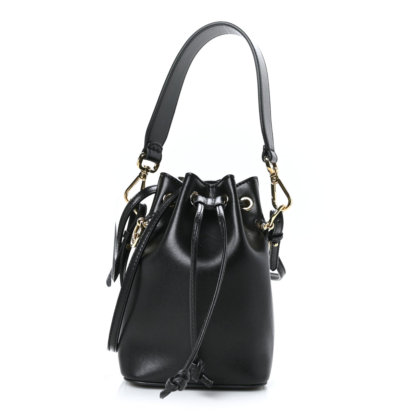 Vitello Liberty Lucido F is Fendi Mini Mon Tresor Bucket Bag Black