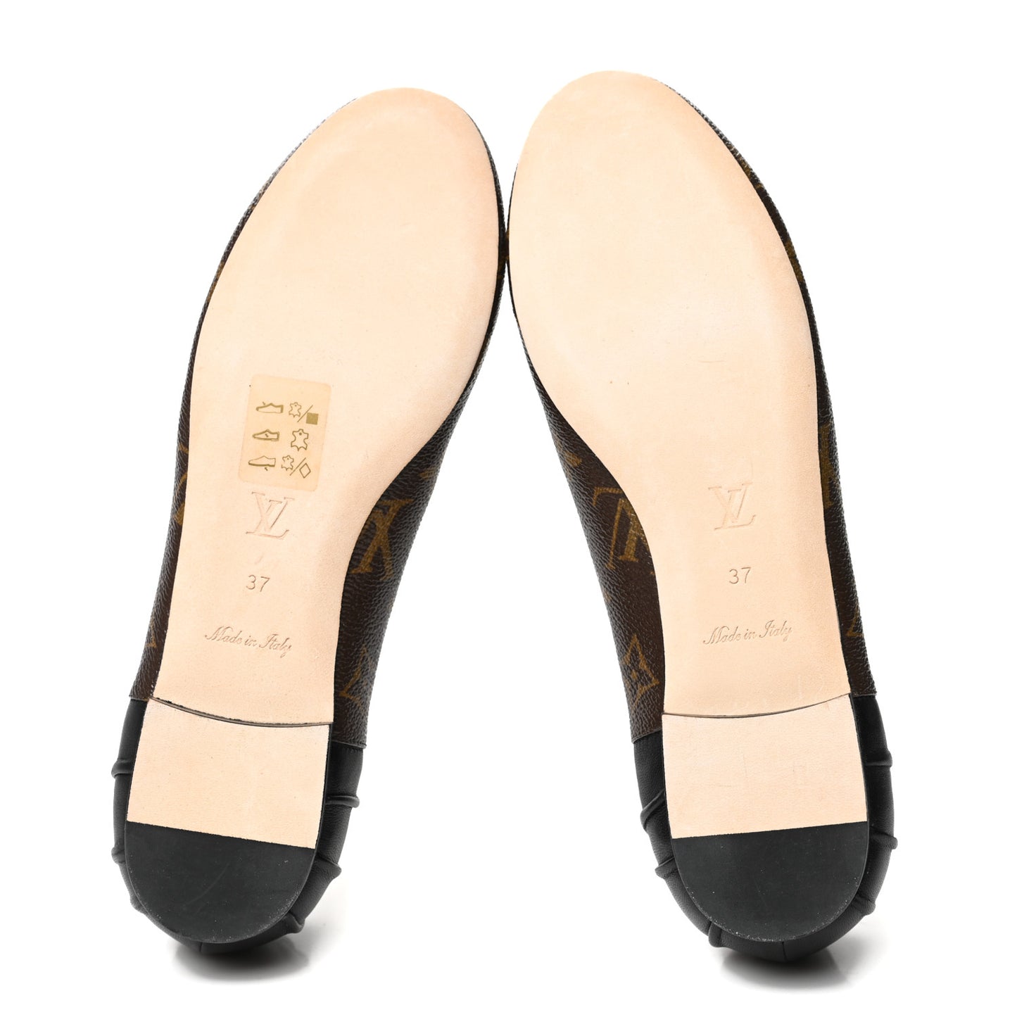 Monogram Lambskin Patent Joy Ballerina Flats 37 Black