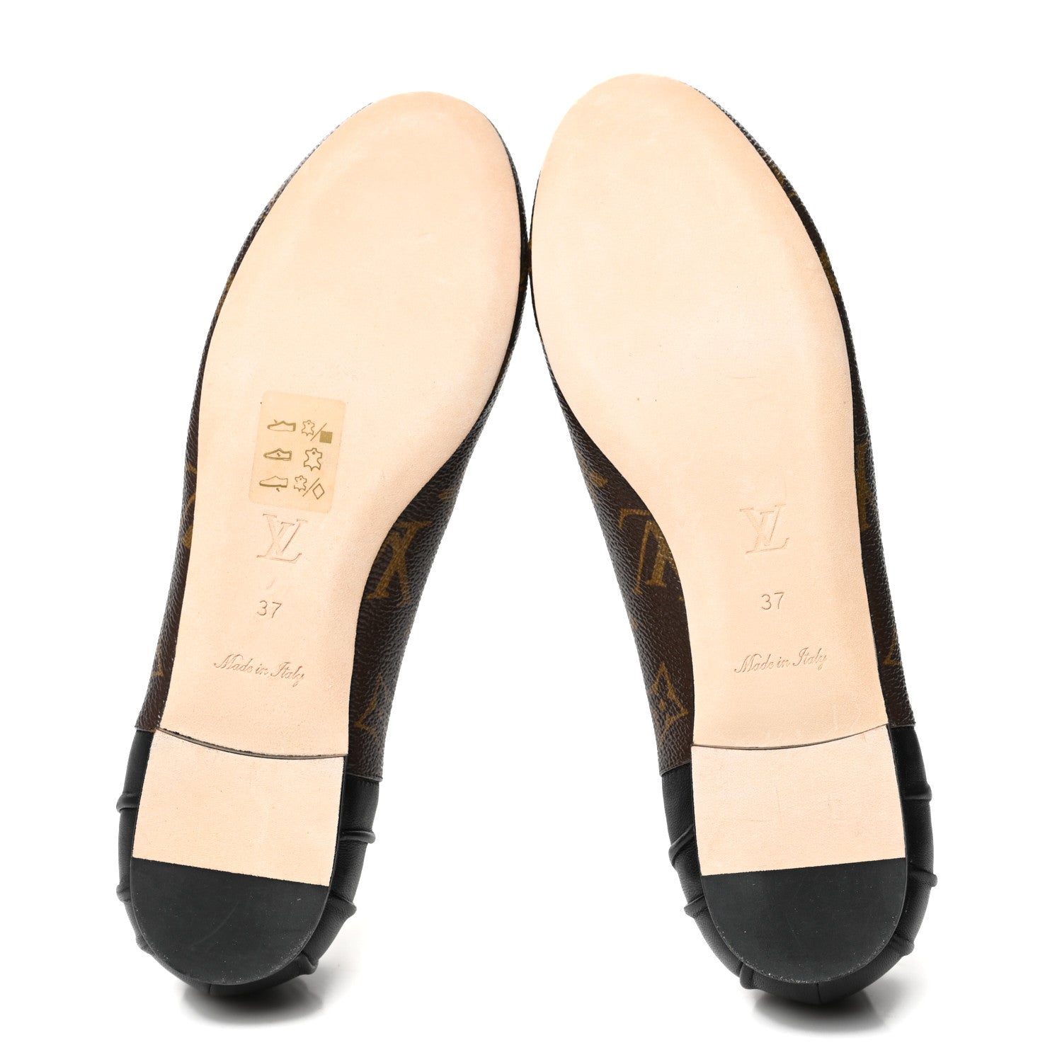 Louis Vuitton Monogram Lambskin Patent Joy Ballerina Flats 37 Black 4 of 7