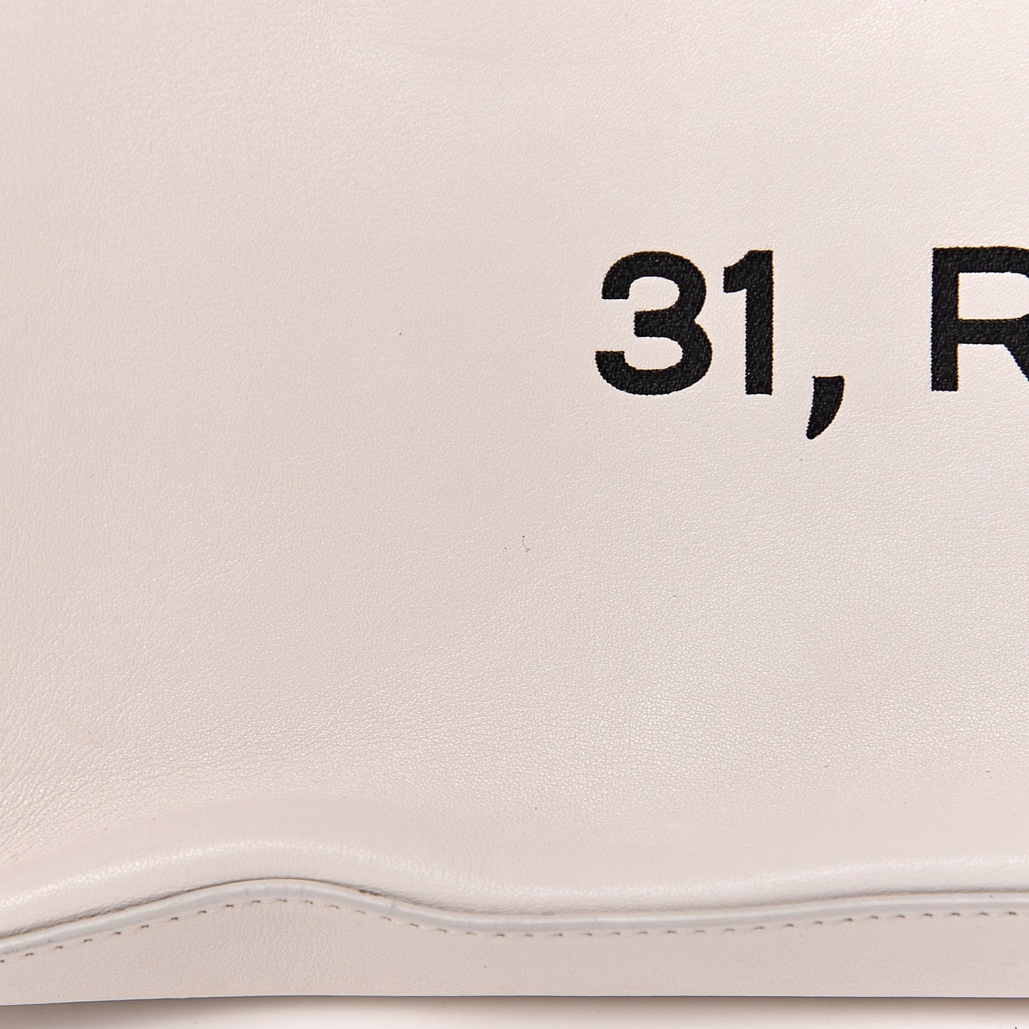 Calfskin Large Essential 31 Rue Cambon Tote White Black