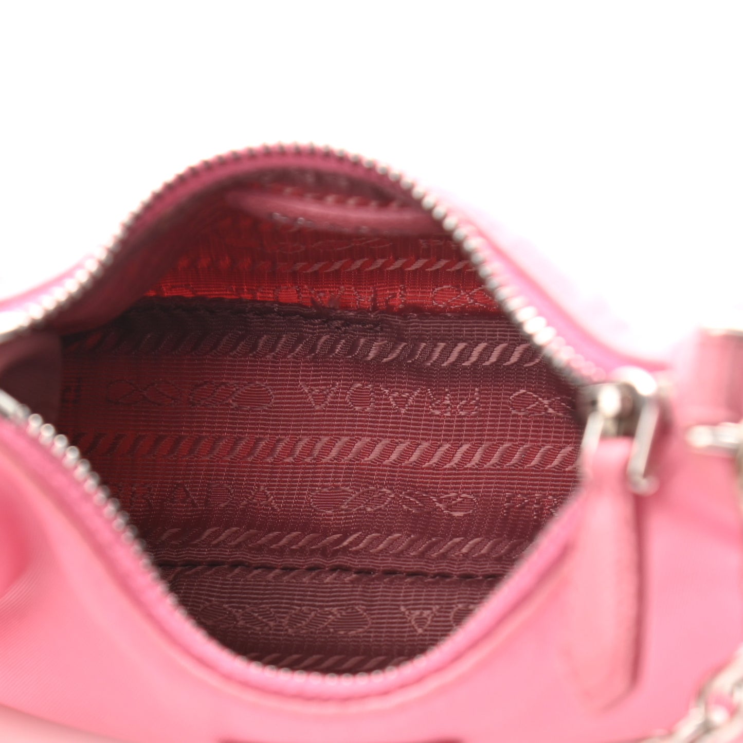 Tessuto Nylon Saffiano Mini Re-Edition 2000 Shoulder Bag Begonia