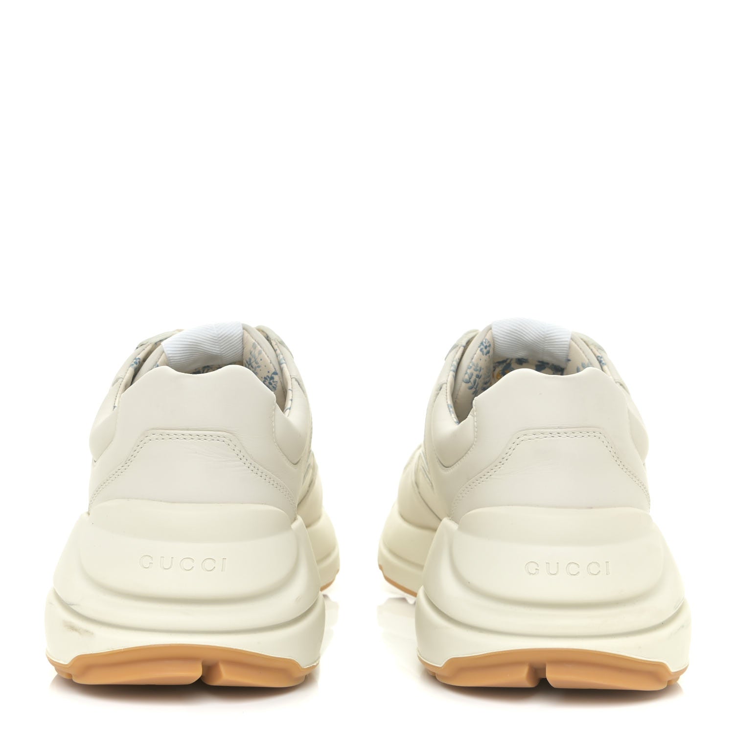 Gucci X MLB Calfskin NY Yankees Mens Rhyton Sneakers 8 Mystic White 4 of 15
