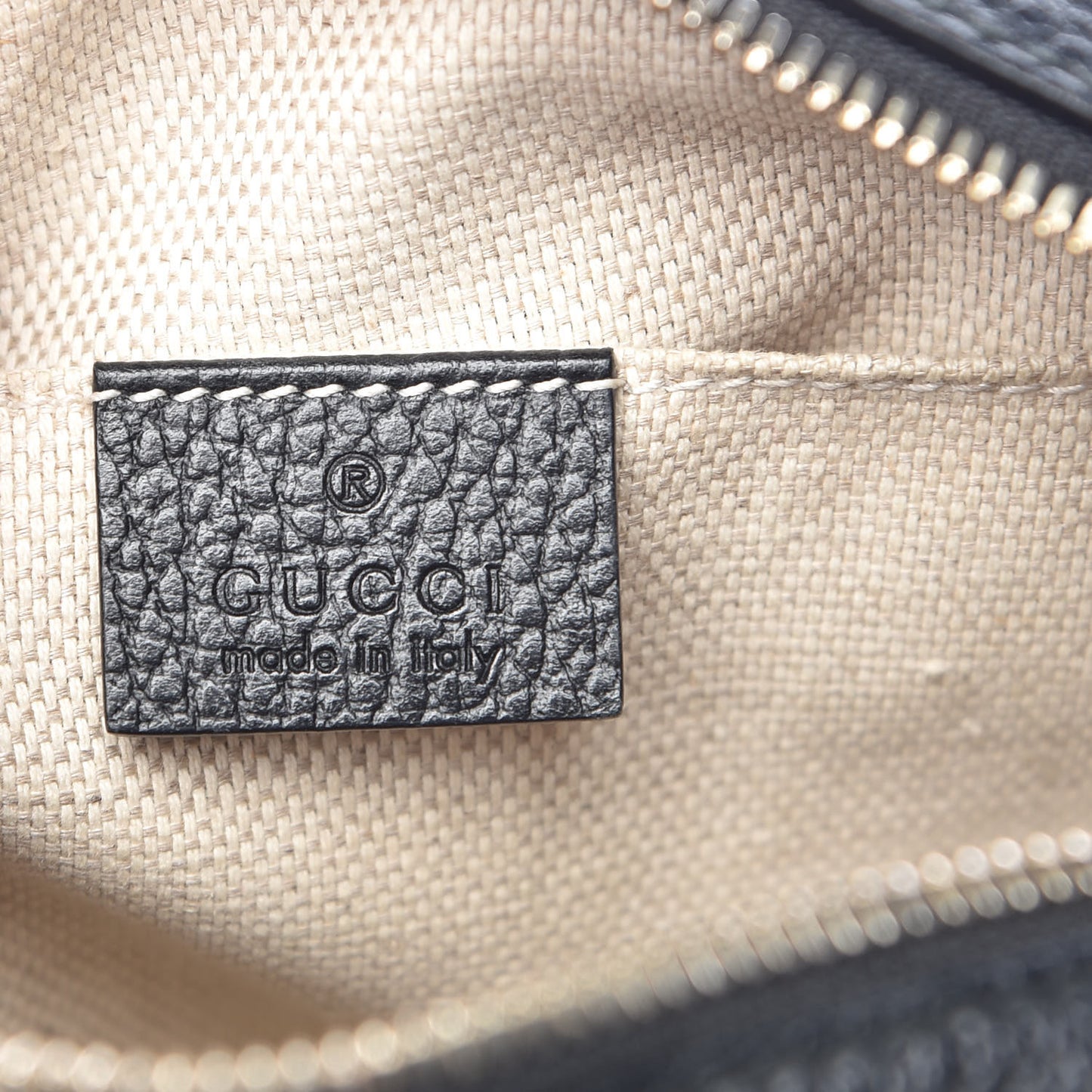 Dollar Calfskin Bi-Color Small Soho Disco Bag Mystic White Black