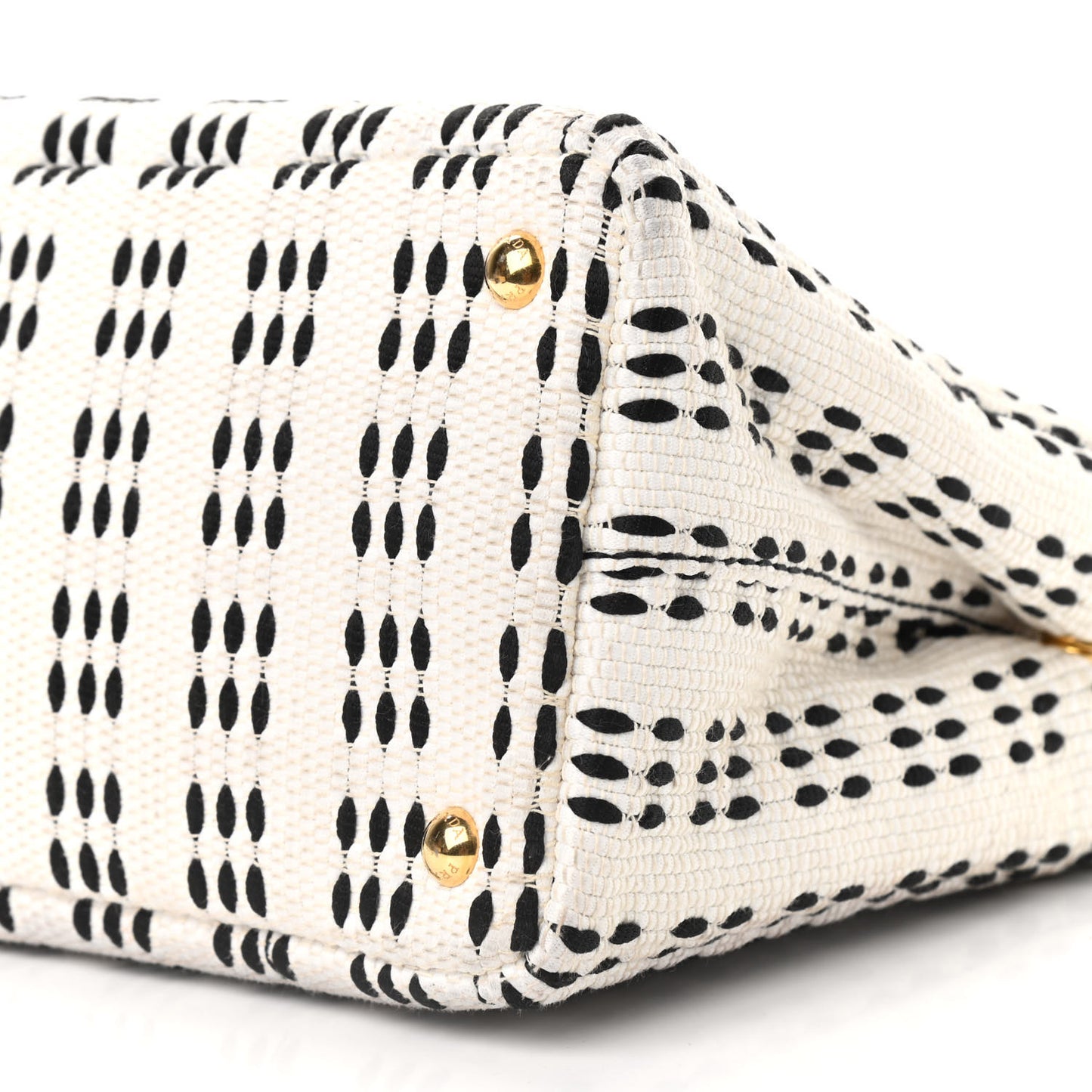 Canapa Woven Tote White Black