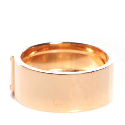 Cartier HERMES 18K Rose Gold Diamond Kelly Ring Large 52 US 6 3 of 7