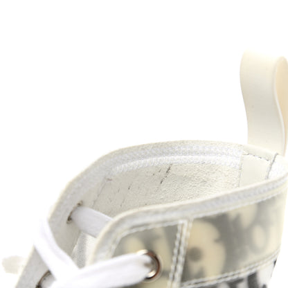 Christian Dior Technical Canvas Oblique Mens B23 High Top Sneakers 38 White Black 9 of 9
