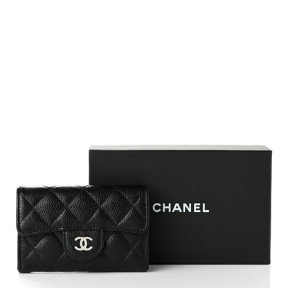 Chanel Caviar Quilted Flap Card Holder Wallet Black 8 of 8