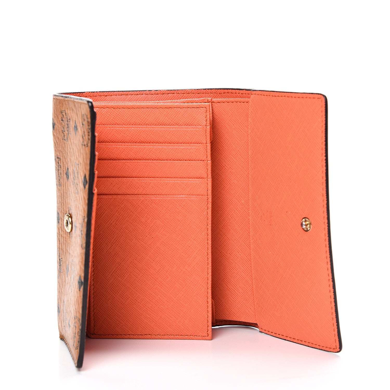 MCM Visetos Tri-Fold Wallet Cognac 4 of 13