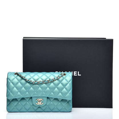 Chanel Iridescent Calfskin Quilted Medium Double Flap Green 11 of 11