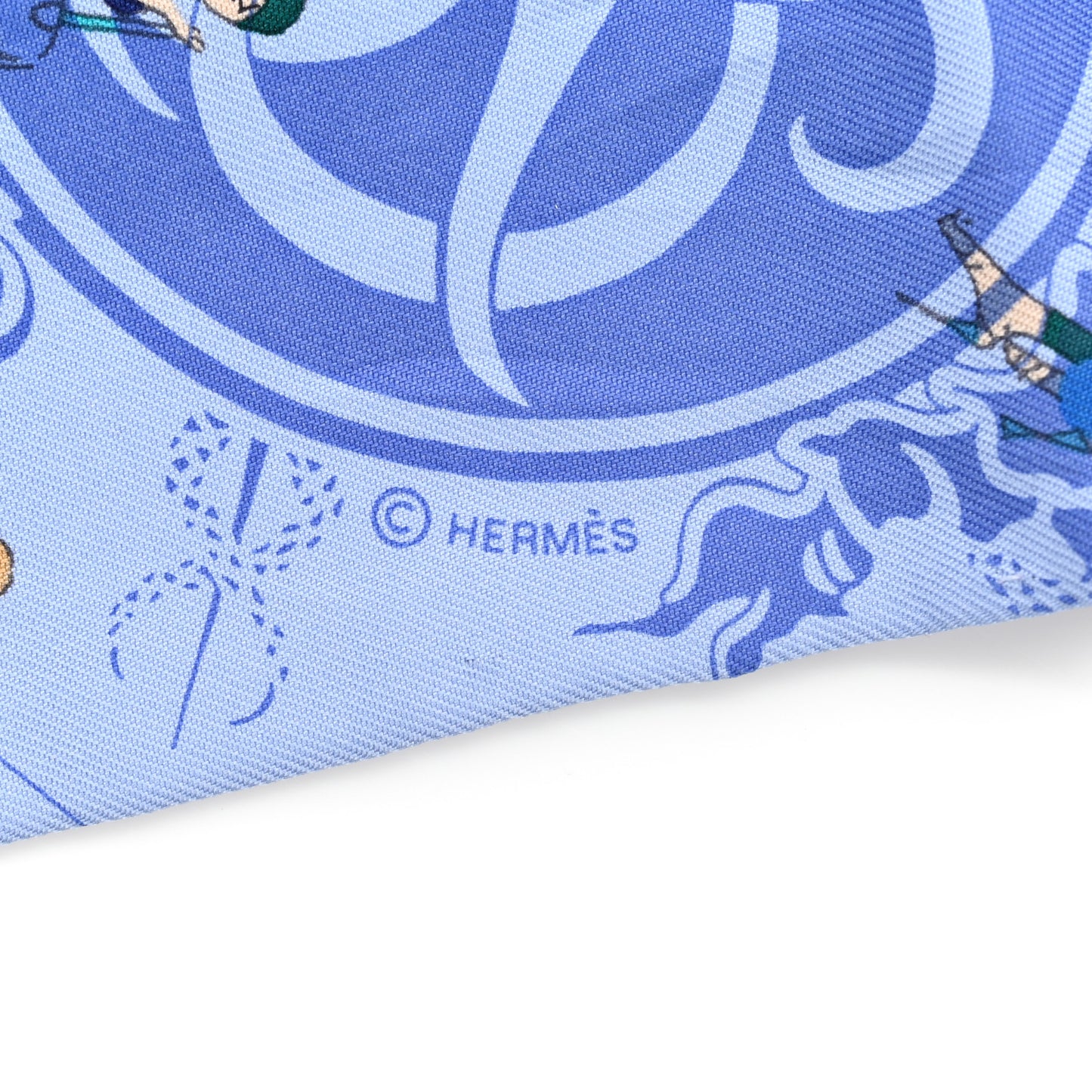 Silk Ex-Libris Les Parisiennes Twilly Ciel Turquoise Lavender