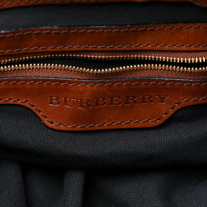 Burberry House Check Bridle Calfskin Medium Gosford Hobo Dark Tan 6 of 22