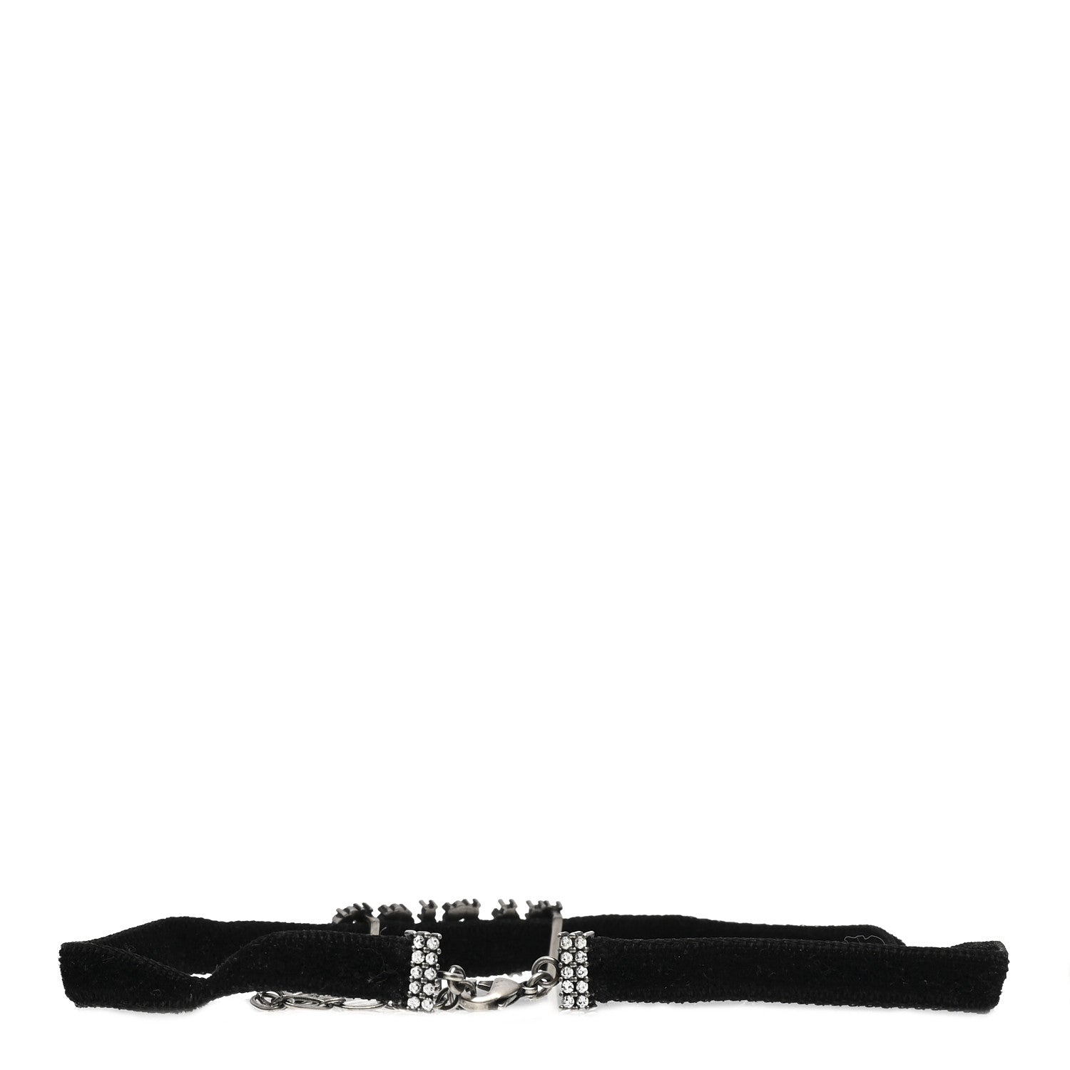 Christian Dior Velvet Crystal J’Adior Choker Necklace Black 3 of 4