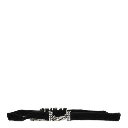 Christian Dior Velvet Crystal J’Adior Choker Necklace Black 3 of 4