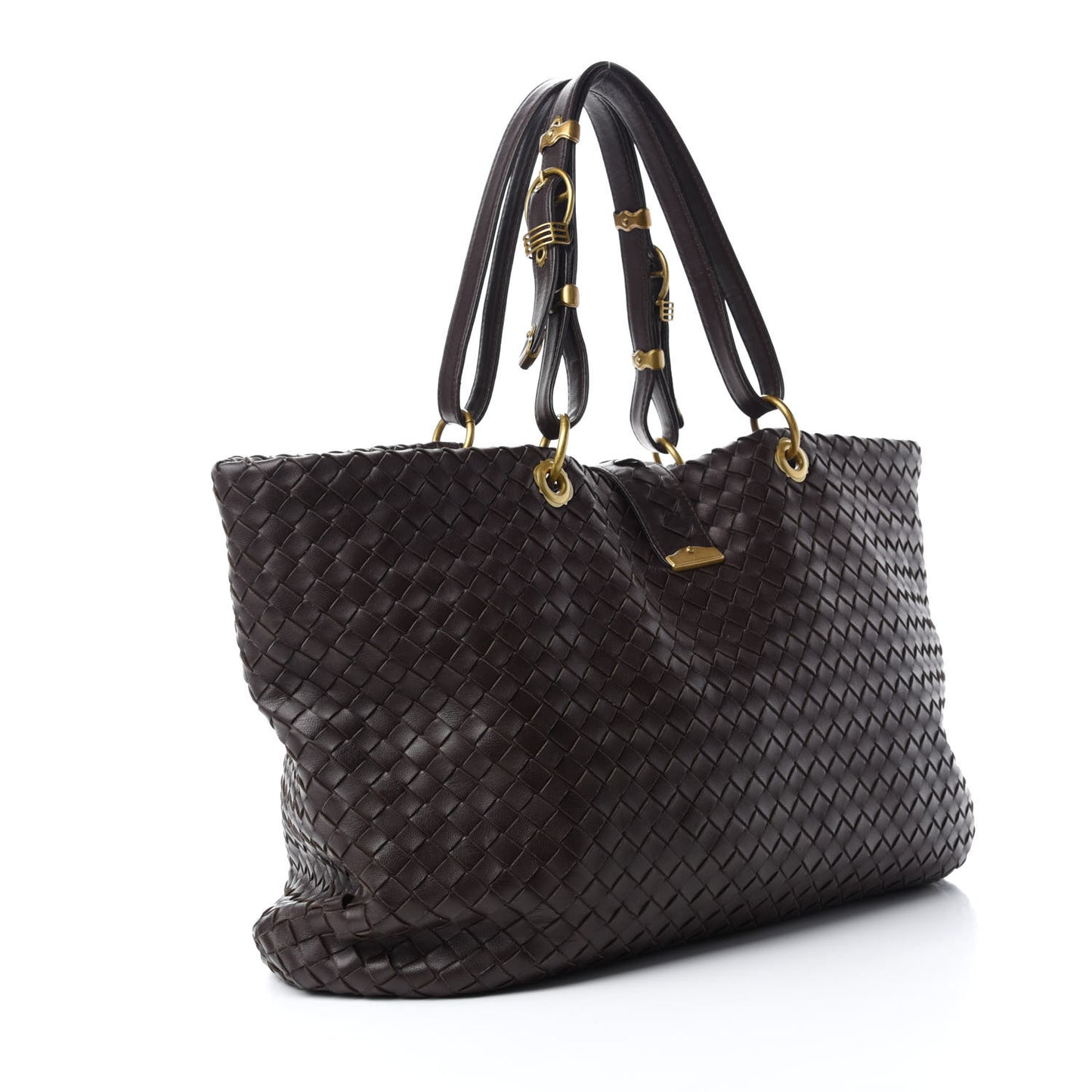 Nappa Intrecciato Large Capri Tote Ebano