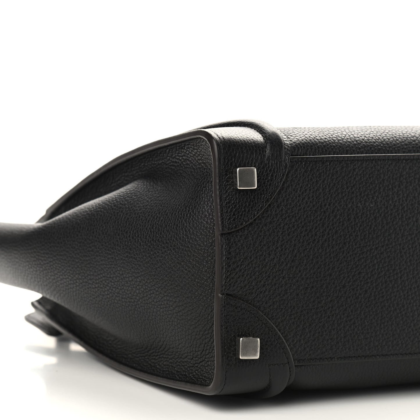 Drummed Calfskin Micro Luggage Black