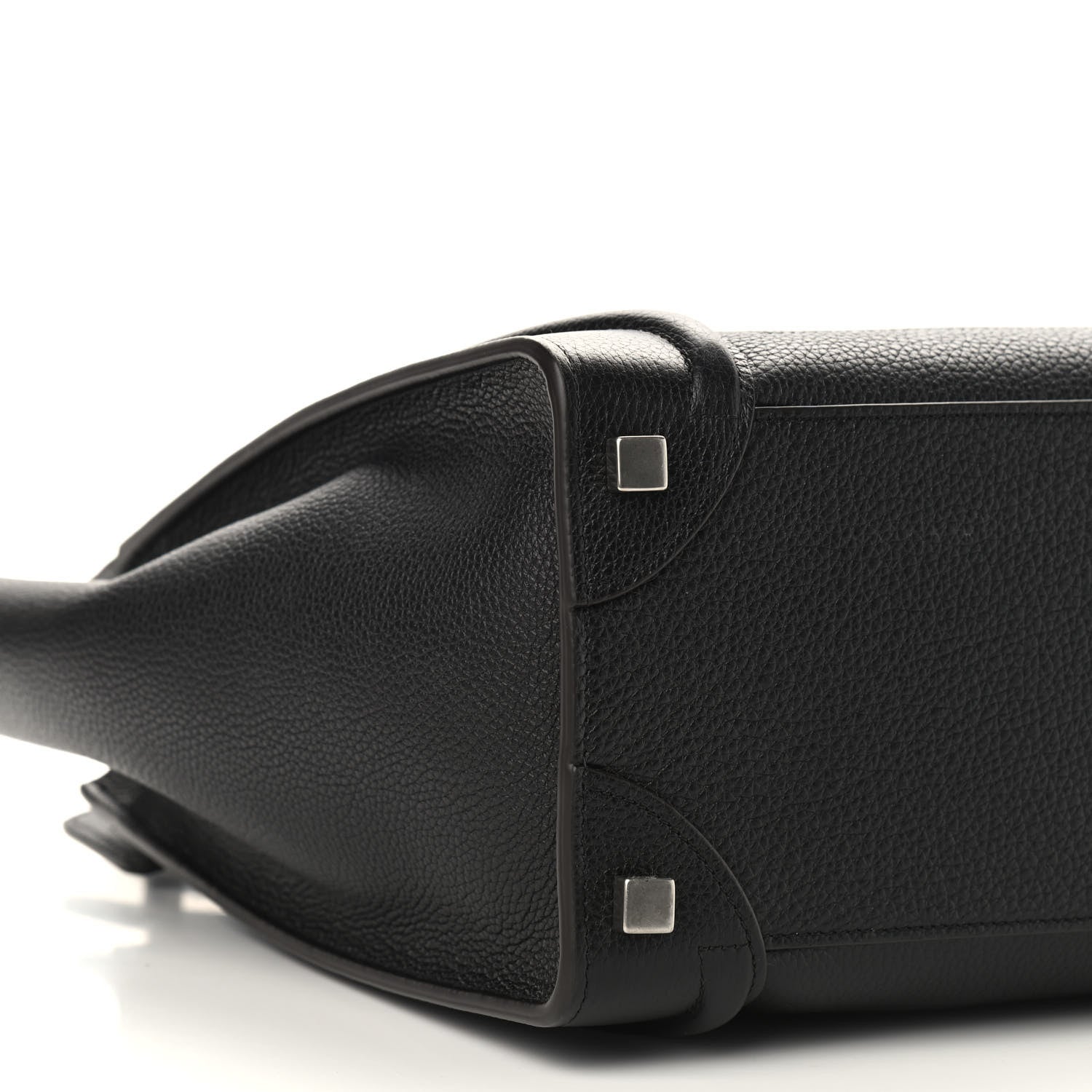 Celine Drummed Calfskin Micro Luggage Black 7 of 8