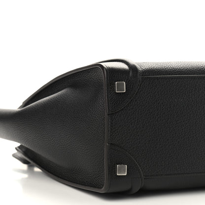 Celine Drummed Calfskin Micro Luggage Black 7 of 8