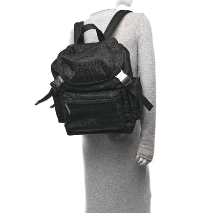 Versace Nylon Logo Neo Backpack Black 2 of 11