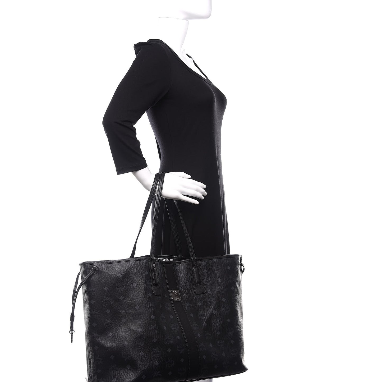 Visetos Large Liz Reversible Shopper Tote Black