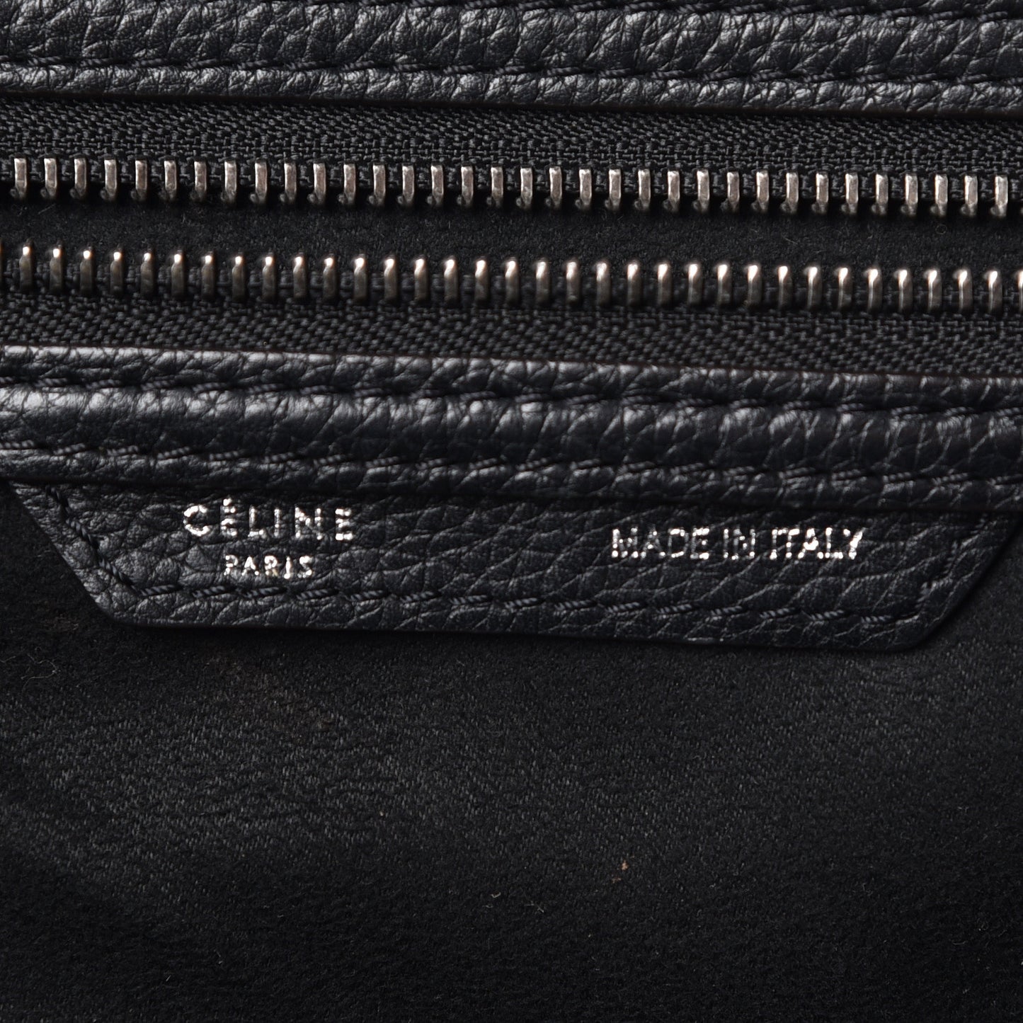 Drummed Calfskin Mini Luggage Black