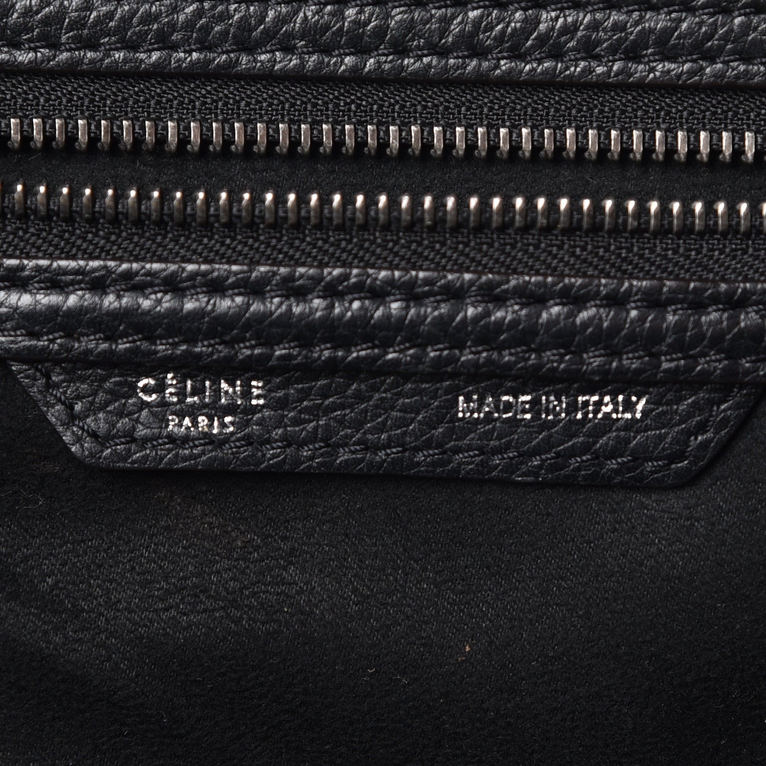 Celine Drummed Calfskin Mini Luggage Black 6 of 18