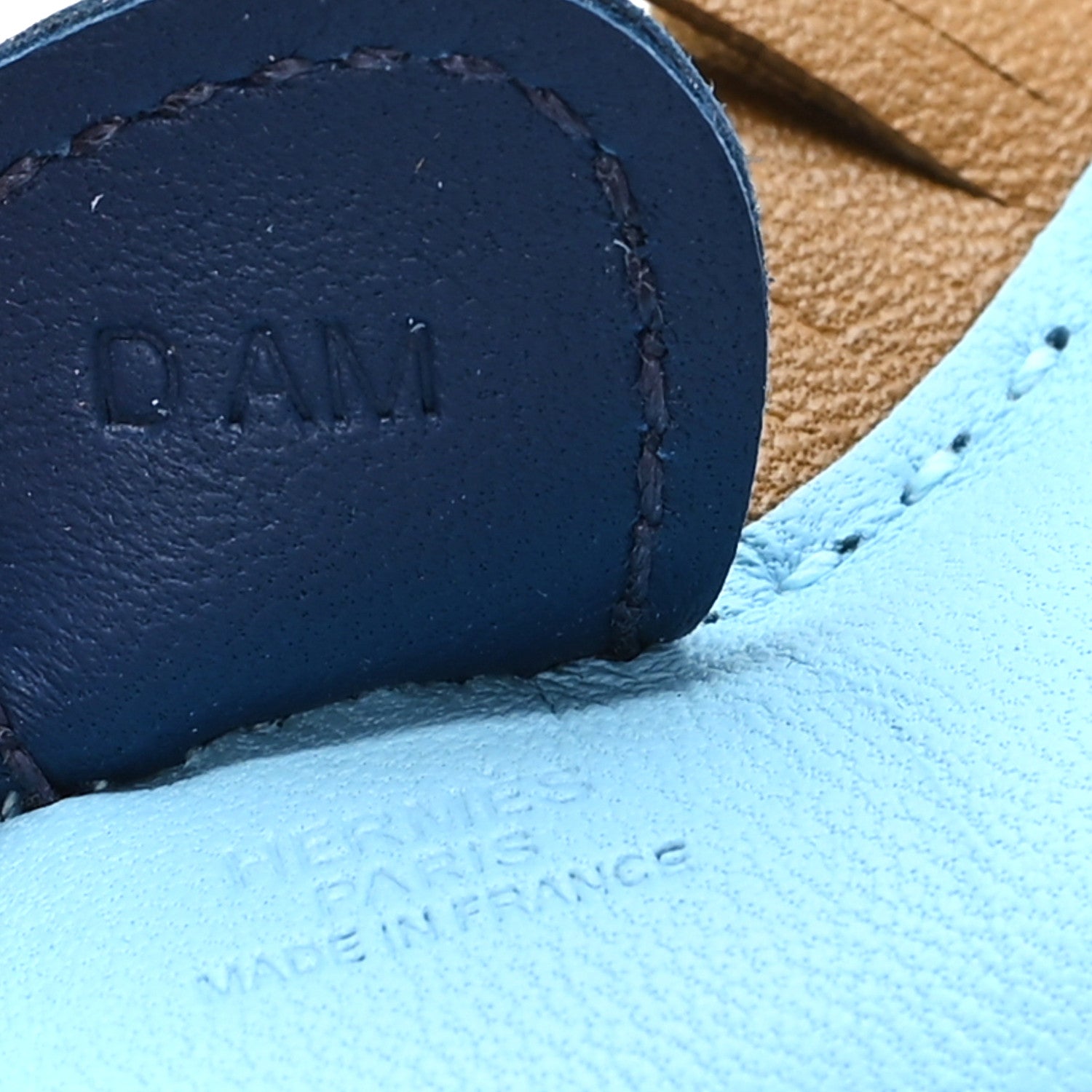 Hermes Milo Lambskin Grigri Rodeo Horse Bag Charm PM Celeste Bleu De Malte Kraft 3 of 4