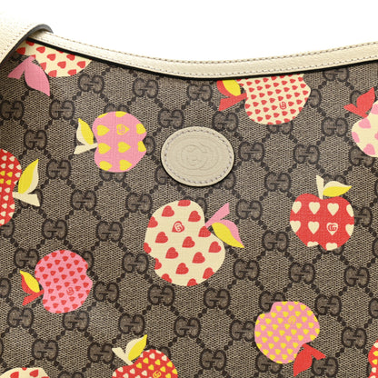 Gucci GG Supreme Monogram Les Pommes Small Ophidia Half Moon Hobo Beige Multicolor Mystic White 8 of 10