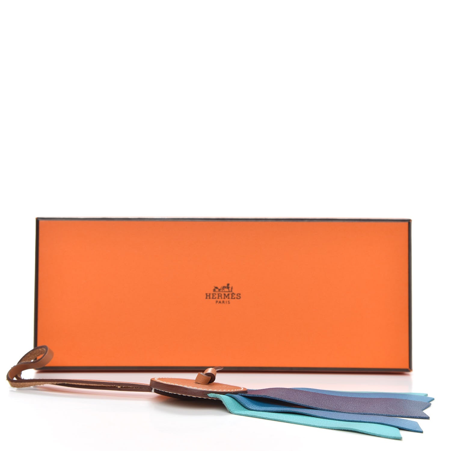 Hermes Vache Hunter Milo Lambskin Paddock Flot Bag Charm Bleu de Malte Bleu Izmir Lagon 5 of 5