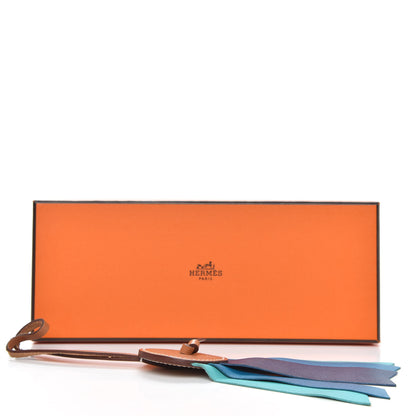 Hermes Vache Hunter Milo Lambskin Paddock Flot Bag Charm Bleu de Malte Bleu Izmir Lagon 5 of 5