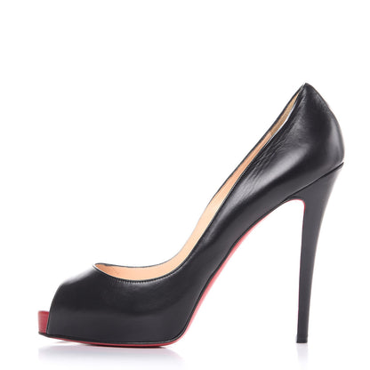 Christian Louboutin Kid Very Prive 120 Pumps 41 Black Red 1 of 13
