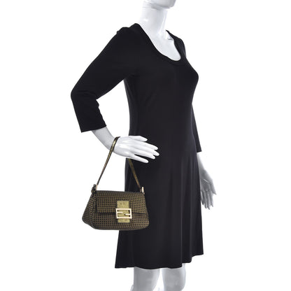 Fendi Micro Zucchino Forever Mini Mama Baguette Black Gold 2 of 7