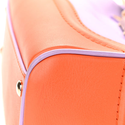 Versace Calfskin Medium Palazzo Empire Bag Purple Orange Tan 10 of 12