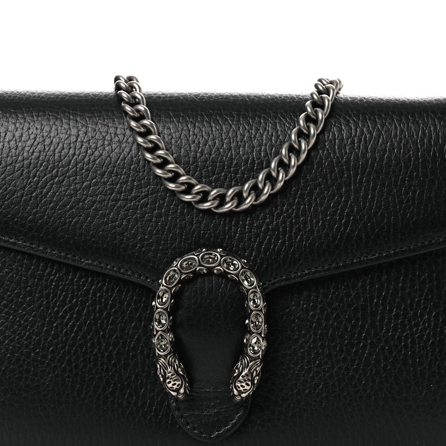 Calfskin Mini Dionysus Chain Wallet Black