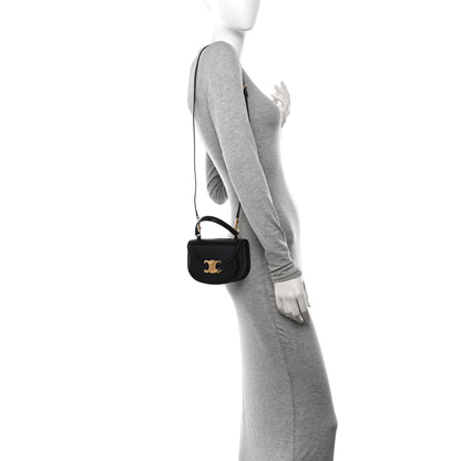 Celine Patent Calfskin Triomphe Mini Besace Clea Black 2 of 11